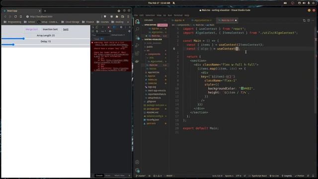 React TypeScript TailwindCSS Intermediate Project | Sorting Visualizer смотреть онлайн