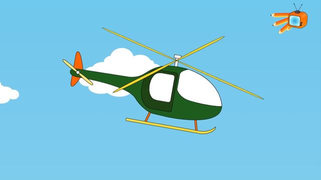 Вертолет - раскраска. Helicopter coloring! смотреть онлайн