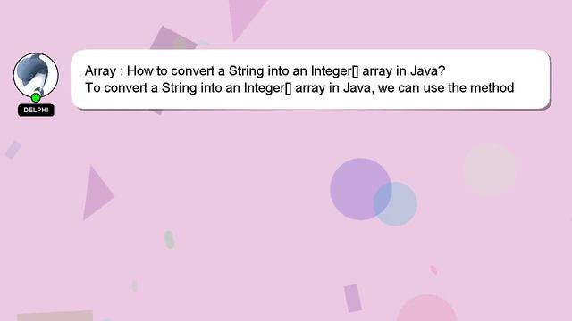 Array : How to convert a String into an Integer[] array in Java? смотреть онлайн