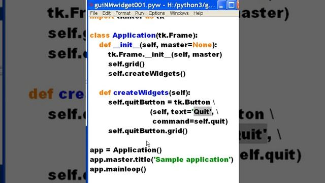 Python Gui Widget Snippet with Classes смотреть онлайн