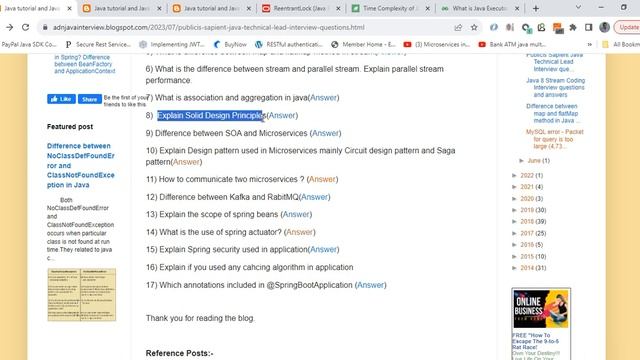 Publicis Sapient Java Technical Lead Interview Questions смотреть онлайн
