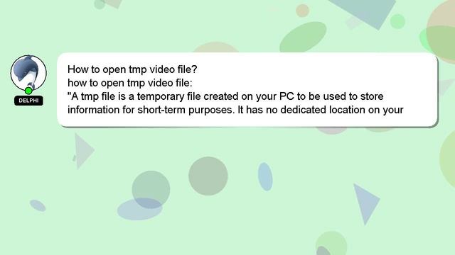How to open tmp video file? смотреть онлайн