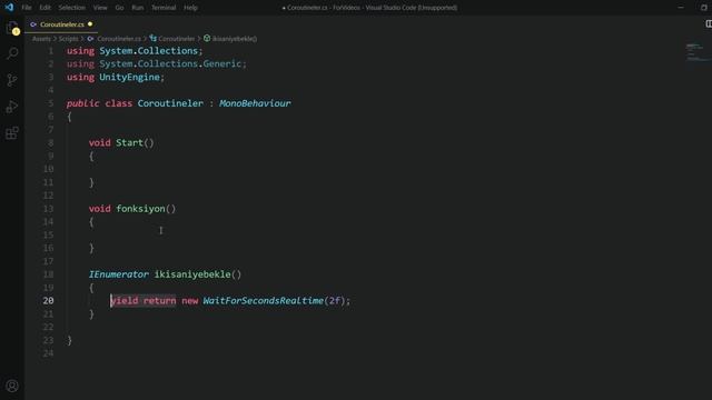 UNİTY - COROUTİNE NEDİR? WAİTFORSECONDS NASIL KULLANILIR? смотреть онлайн