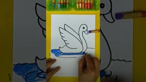 Как нарисовать ЛЕБЕДЯ - урок рисования для детей