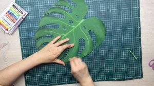 Как сделать лист монстеры из фоамирана / DIY monstera leaf / Сomo fazer uma folha de monstera