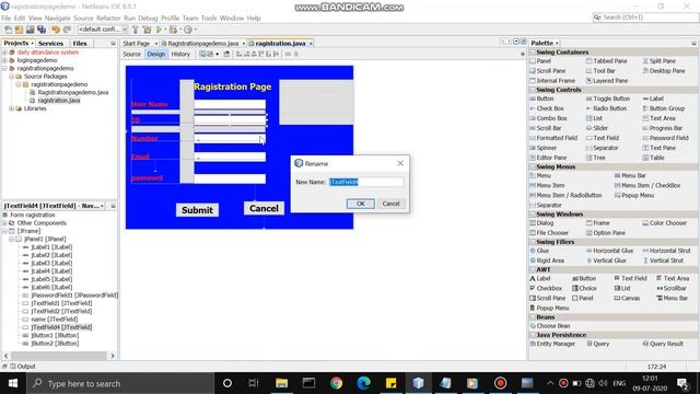 Create Ragistration Page & Connected to the database using Java Netbean #gpawasari #Msbte #java #Sq смотреть онлайн