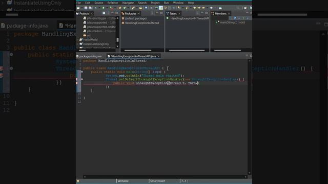 Create class which extends Thread, override run method and throw RuntimeException and use setDefaul смотреть онлайн