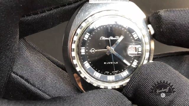 ЧАСЫ Японские Citizen Alarm Date 21 JEWELS 1970 смотреть онлайн