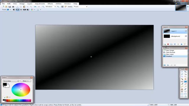 Paint.NET HD Tutorial - Gradient Tool
