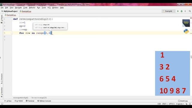 Reverse Pattern of Digits from 10 in Python | Number Pattern Problem | Python смотреть онлайн