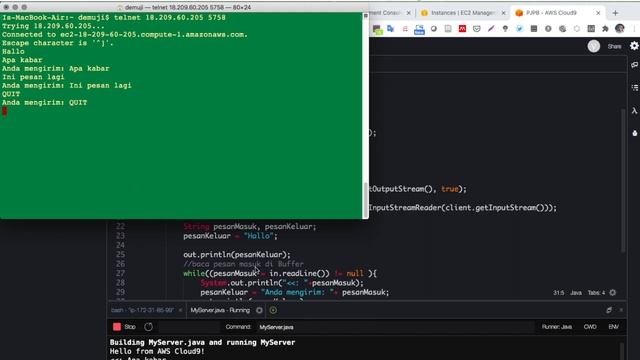 Demo Coding Aplikasi Client Server TCP dengan Java смотреть онлайн