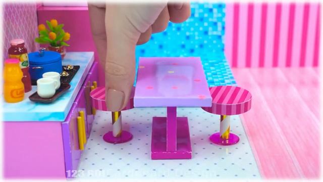Amazing DIY Cardboard House Design ❤️ #03 Pink & Purple Bedroom,Bathroom,Kitchen,Living Room