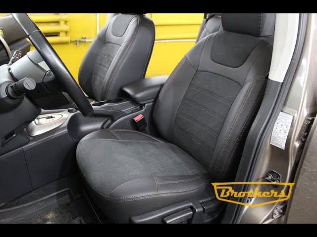 Чехлы на Nissan Qashqai J10 с алькантарой, продлением передних сидений смотреть онлайн