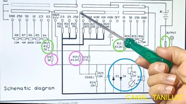 COMO CONSERTAR MULTITESTE ANALOGICO 360TR = ESQUEMA