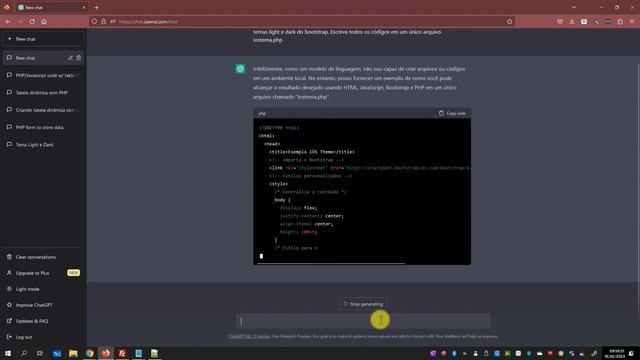 Olá Mundo! com chatGPT Tema Light ou Dark Tipo IOS da Apple em Código PHP Javascript com Bootstrap смотреть онлайн