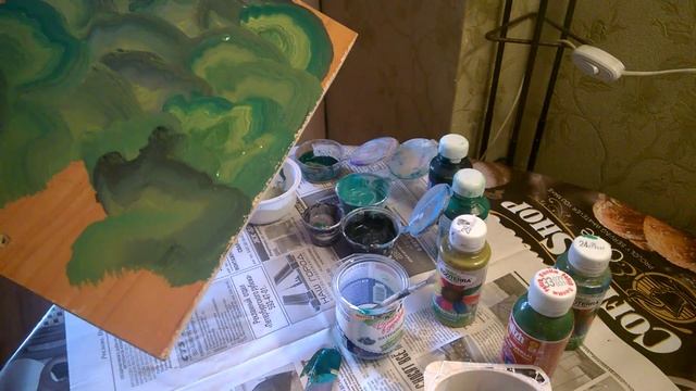 Имитируем малахит легко и просто