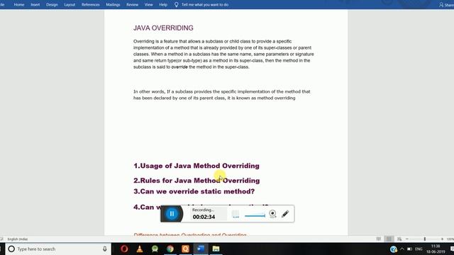 Method Overriding in java | JAVA смотреть онлайн