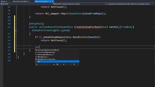 RESTful API with ASP.NET Core 3.0 - 41/50 - Creating Child Resource смотреть онлайн