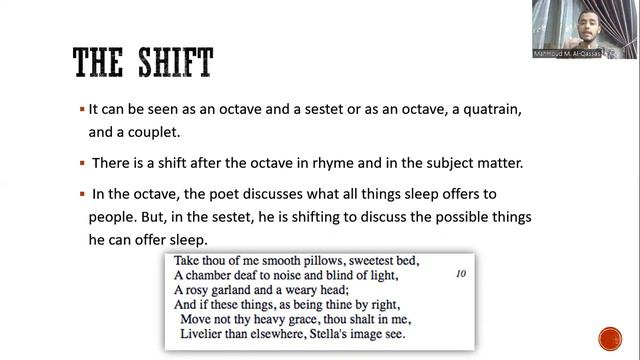 Mahmoud M. Al-Qassas Presentation on Sir Philip Sidney's Sonnet 39 "Come Sleep, O Sleep". смотреть онлайн