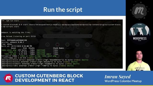 Custom Gutenberg Block Development In React | WordPress Colombo Meetup | WordPress смотреть онлайн