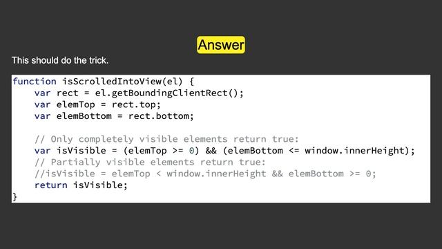 How to check if element is visible after scrolling? смотреть онлайн