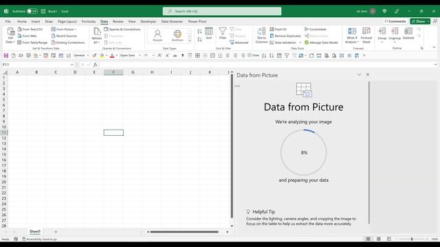 Import Data From Pictures In Excel (New Data From Picture Feature) смотреть онлайн