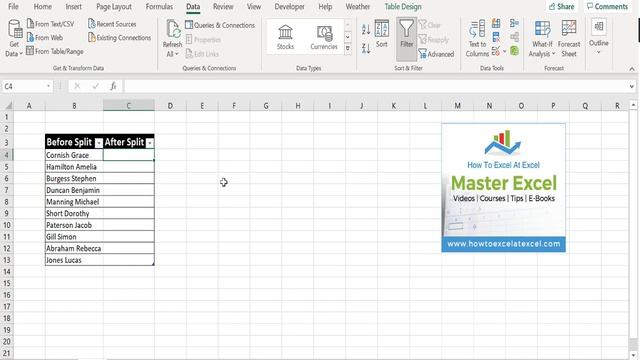 How to Split Text EXCEL Cells with Flash Fill смотреть онлайн