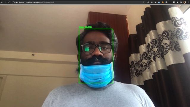 WebRTC face mask detection смотреть онлайн