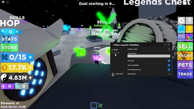 [ROBLOX] Ninja Legends Script - Inf Jump, Jump Power & More (PASTEBIN 2023) смотреть онлайн
