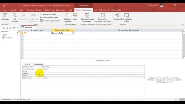 Création d'une base de données et table смотреть онлайн