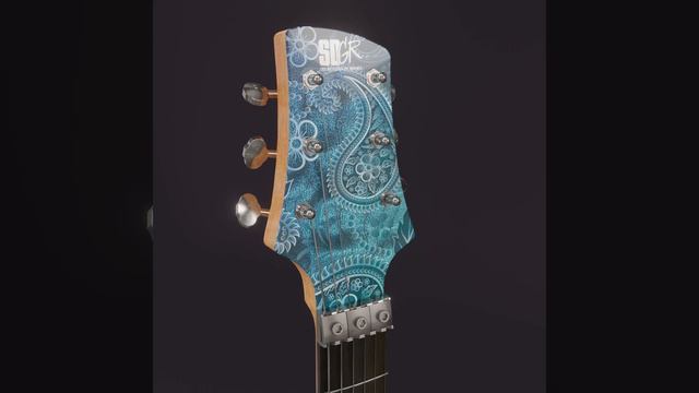 Blender model Ibanez SDGR custom Floyd Rose смотреть онлайн