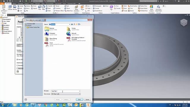 Export 3D INVENTOR Model to 3D PDF file model - Inventor Tutorial смотреть онлайн