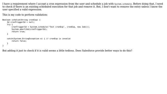 Salesforce: Validating a cron expression смотреть онлайн