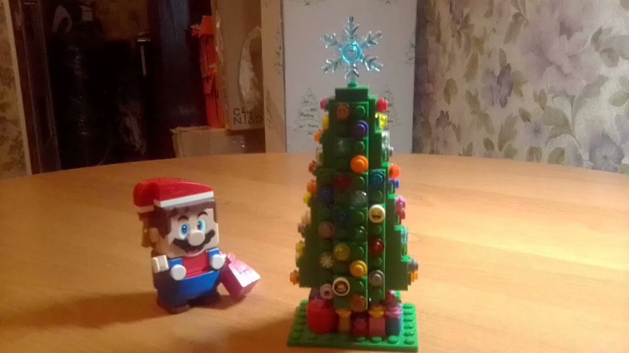 Lego Super Mario making Christmas tree. Building with Mario смотреть онлайн