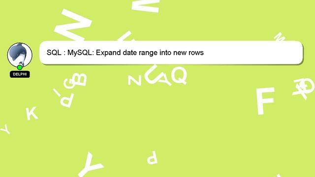 SQL : MySQL: Expand date range into new rows смотреть онлайн