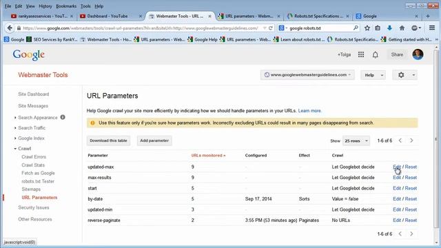 Google Search Console URL Parameters смотреть онлайн