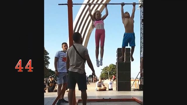 Мировой рекорд 71 подтягивание девочка Настя Васильченко 8 лет смотреть онлайн