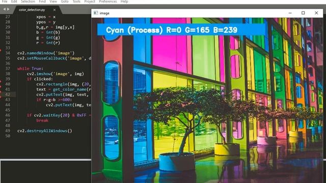 Color Detection Code using Python || Sublime Text 3 || Open CV || Pandas смотреть онлайн