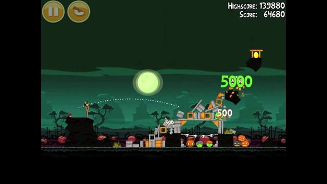 Angry Birds Seasons Ham'o'ween 2-2 2012 Halloween 3 stars walkthrough gameplay tutorial iphone 4s смотреть онлайн