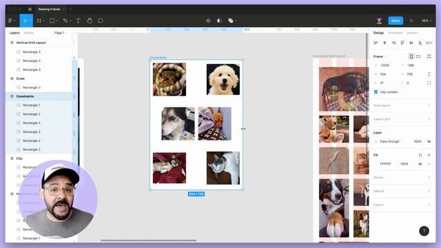Resizing frames in Figma Design смотреть онлайн