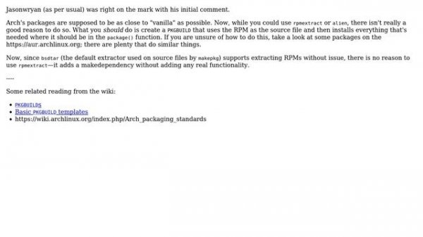 Unix & Linux: Install RPM file on Arch Linux? (3 Solutions!!)