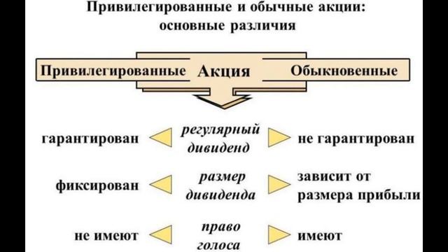 Отличие привилегированных и обыкновенных акций. Дивиденды. Условие получения дивидендов. смотреть онлайн