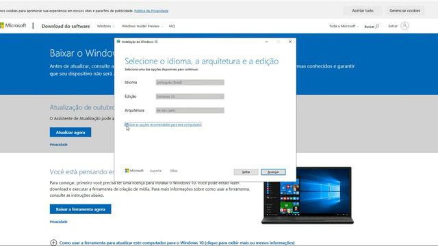 Como Baixar Windows 10 ORIGINAL - (32 bits ou 64 bits) Windows 10 OFICIAL direto do Site MICROSOFT смотреть онлайн