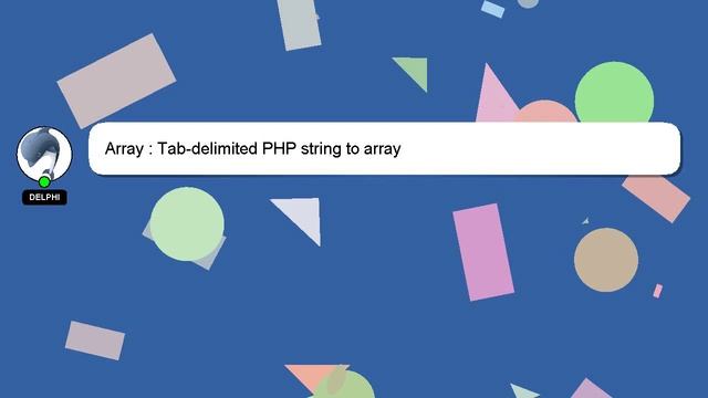 Array : Tab-delimited PHP string to array смотреть онлайн