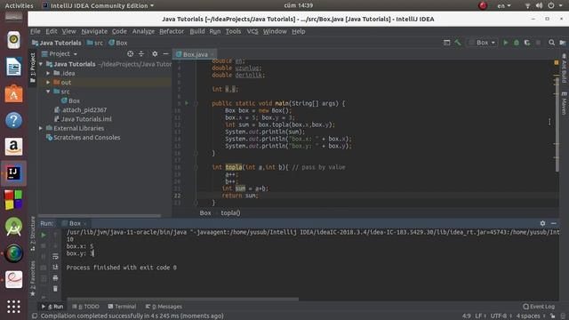 Java Dərsləri 14 - Metodlarla tanışlıq, Pass by value anlayışı смотреть онлайн