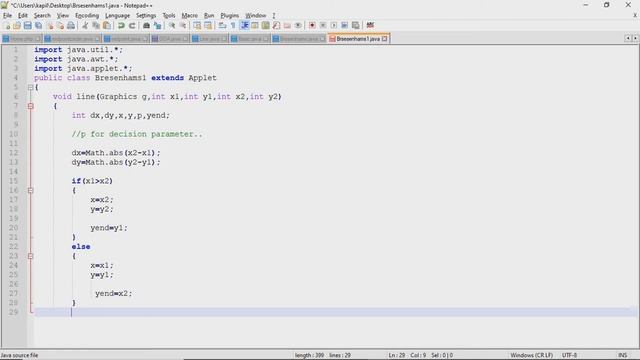 How to implement the Bresenham's line drawing algorithm for slope is greater than one in java? смотреть онлайн