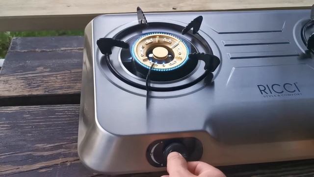Газовая настольная плита Ricci RGH-702C, серебристый смотреть онлайн