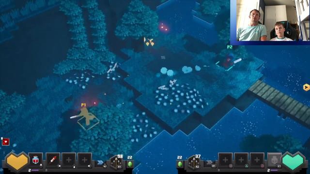 New minecraft | Minecraft dungeons dad and son 2 player couch co op play through co-op #1 смотреть онлайн