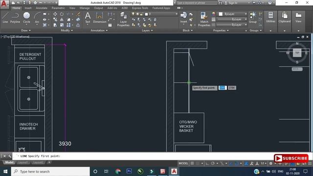 Kitchen Layout Plan & Elevation / Section in Autocad | Production Drawing of Kitchen | 2D Plan смотреть онлайн
