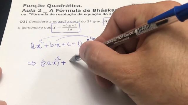 Função Quadrática, Aula 2, A Fórmula de Bhaskara. смотреть онлайн